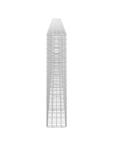 Gabione con filo da 5 mm e rete da 5x5 cm 450x20x100 cm