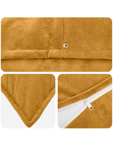 Federa 6 pcs HOUTEN Giallo 65 x 65 cm Fleece in microfibra