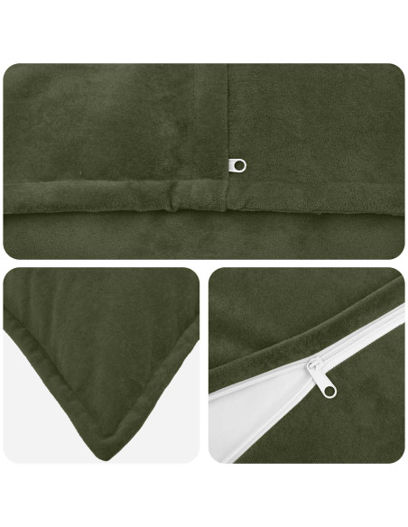 Federa 2 pcs HOUTEN Verde 65 x 65 cm Fleece in microfibra