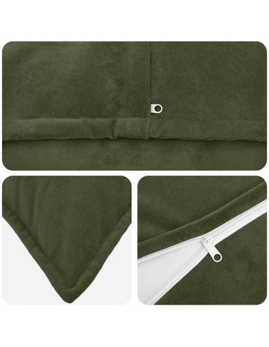 Federa 6 pcs HOUTEN Verde 65 x 65 cm Fleece in microfibra