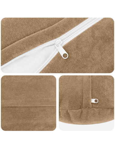 Federa 6 pcs HEERLEN Tortora Ø 40 cm Fleece in microfibra