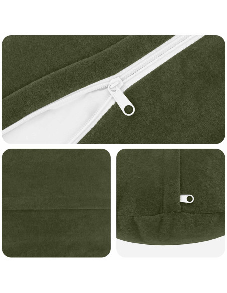 Federa 6 pcs HEERLEN Verde Ø 40 cm Fleece in microfibra