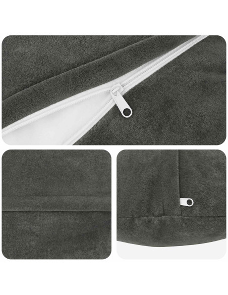 Federa 6 pcs HEERLEN Antracite Ø 50 cm Fleece in microfibra