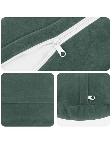 Federa 2 pcs HEERLEN Blu mare Ø 50 cm Fleece in microfibra