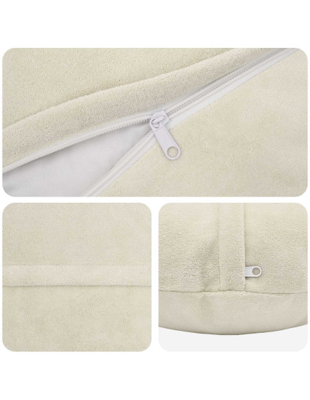 Federa 6 pcs HEERLEN Crema Ø 60 cm Fleece in microfibra