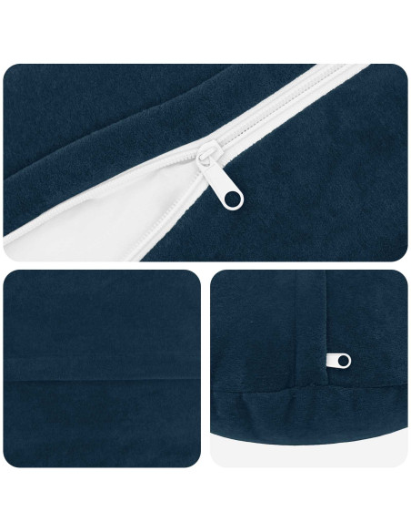 Federa 2 pcs HEERLEN Blu Ø 60 cm Fleece in microfibra