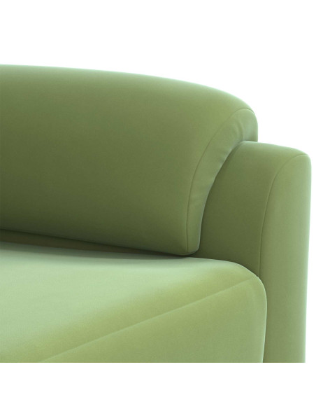 Set di divani 2 pcs Verde chiaro Velluto