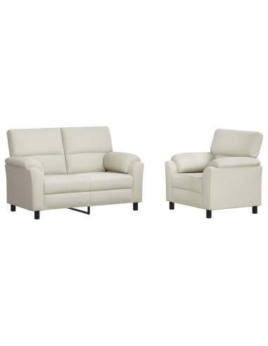 Set di divani 2 pcs Crema Velluto
