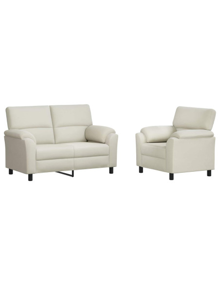 Set di divani 2 pcs Crema Velluto