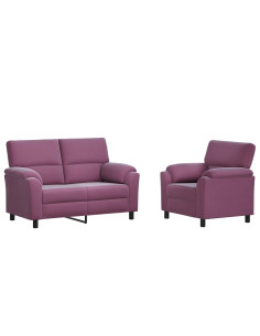 Set di divani 2 pcs Viola Velluto 2