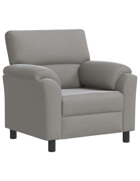 Set di divani 2 pcs Grigio Chiaro Velluto