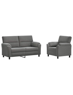 Set di divani 2 pcs Grigio Scuro Velluto 2