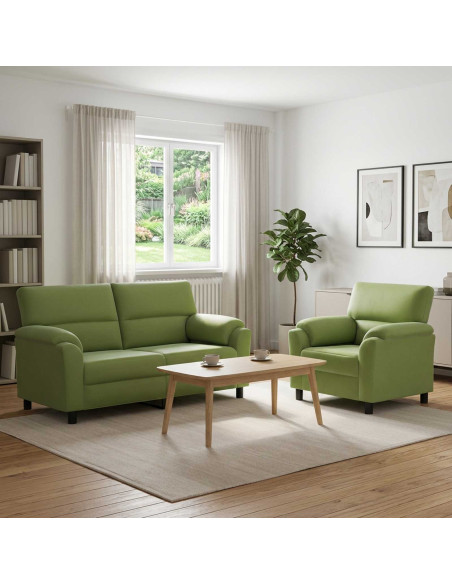 Set di divani 2 pcs Verde chiaro Velluto