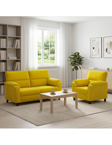Set di divani 2 pcs Giallo Velluto