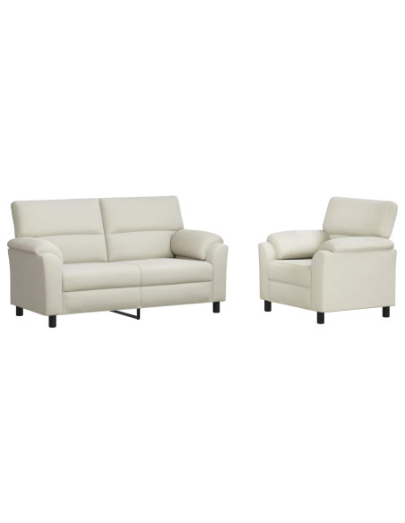Set di divani 2 pcs Crema Velluto