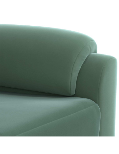 Set di divani 2 pcs Verde Mare Velluto
