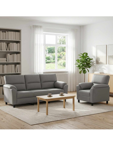 Set di divani 2 pcs Grigio Chiaro Velluto