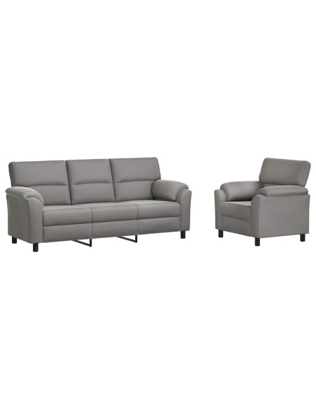Set di divani 2 pcs Grigio Chiaro Velluto