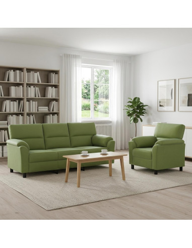 Set di divani 2 pcs Verde chiaro Velluto