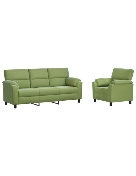 Set di divani 2 pcs Verde chiaro Velluto