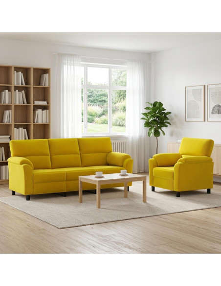 Set di divani 2 pcs Giallo Velluto