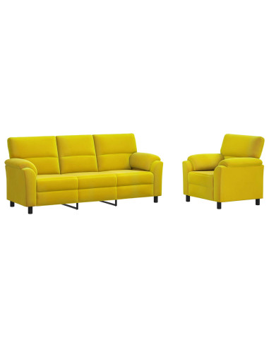 Set di divani 2 pcs Giallo Velluto
