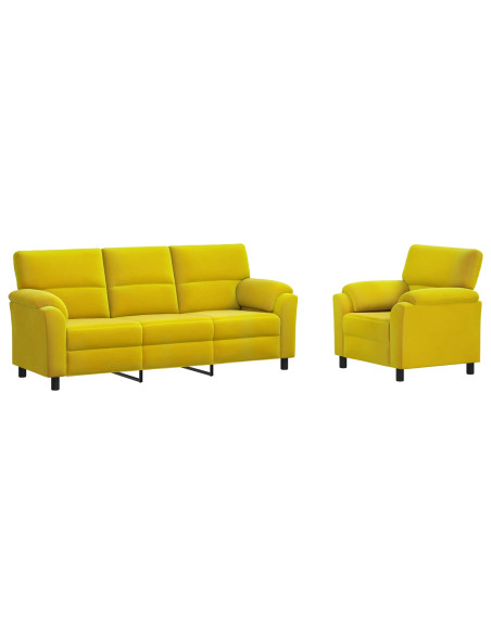 Set di divani 2 pcs Giallo Velluto