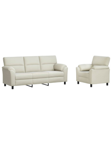 Set di divani 2 pcs Crema Velluto