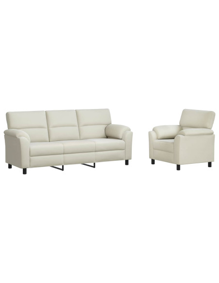 Set di divani 2 pcs Crema Velluto