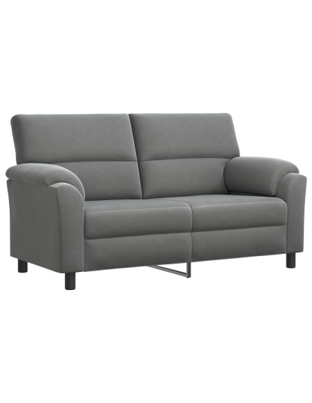 Set di divani 2 pcs Grigio Scuro Velluto