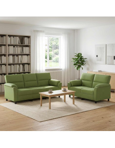 Set di divani 2 pcs Verde chiaro Velluto