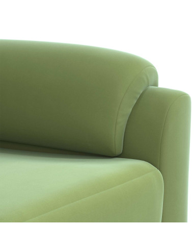 Set di divani 2 pcs Verde chiaro Velluto