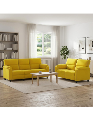 Set di divani 2 pcs Giallo Velluto