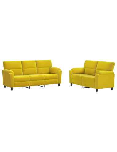 Set di divani 2 pcs Giallo Velluto