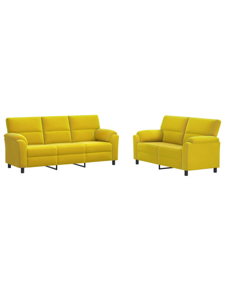Set di divani 2 pcs Giallo Velluto
