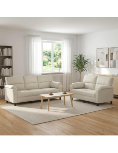 Set di divani 2 pcs Crema Velluto
