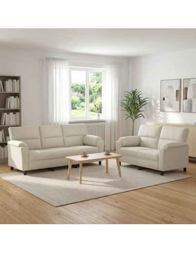 Set di divani 2 pcs Crema Velluto