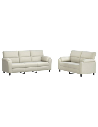 Set di divani 2 pcs Crema Velluto