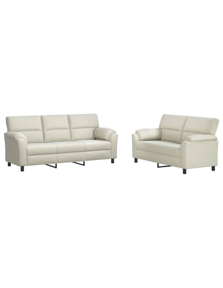Set di divani 2 pcs Crema Velluto