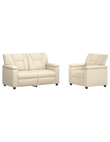 Set di divani 2 pcs Crema Similpelle
