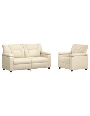 Set di divani 2 pcs Crema Similpelle