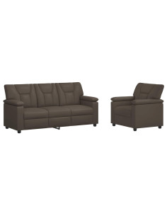 Set di divani 2 pcs Grigio Similpelle 2