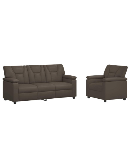 Set di divani 2 pcs Grigio Similpelle