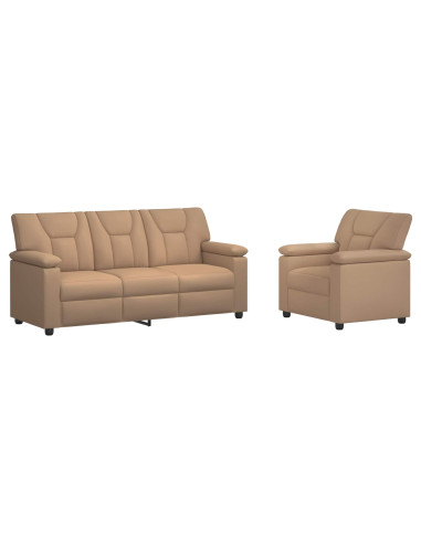 Set di divani 2 pcs Cappuccino Similpelle