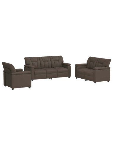 Set di divani 3 pcs Grigio Similpelle