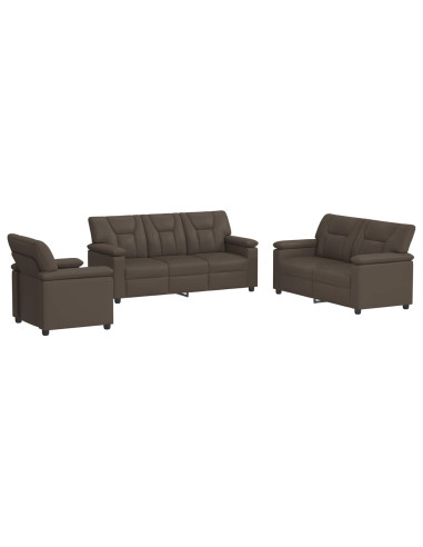 Set di divani 3 pcs Grigio Similpelle