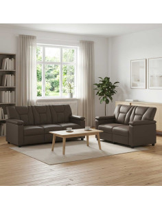 Set di divani 2 pcs Grigio Similpelle
