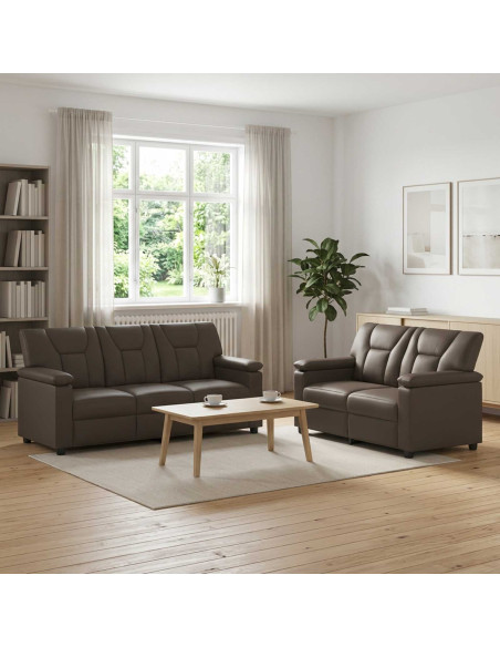 Set di divani 2 pcs Grigio Similpelle