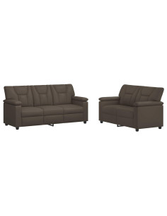 Set di divani 2 pcs Grigio Similpelle 2