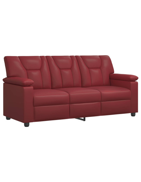 Set di divani 2 pcs Rosso Vino Similpelle